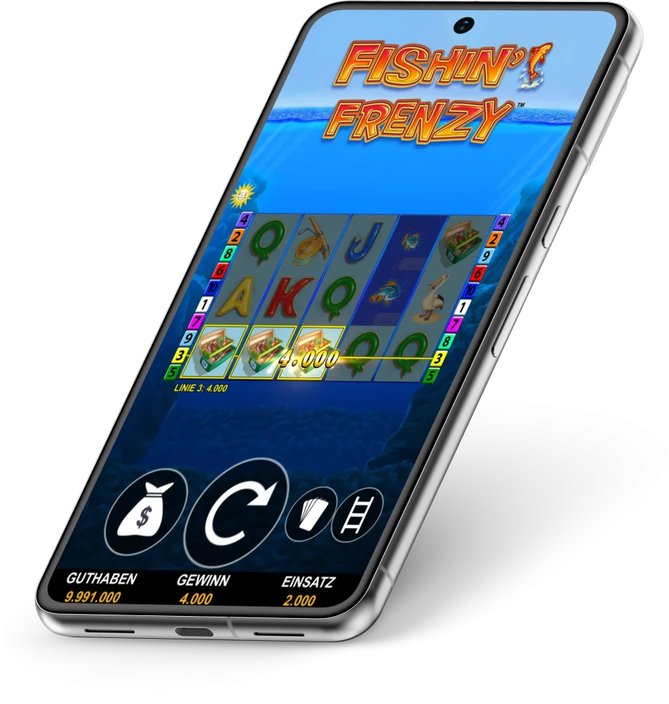 fishin' frenzy merkur app